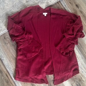 Charming Charlie Deep Red Women's Cardigan 🎄